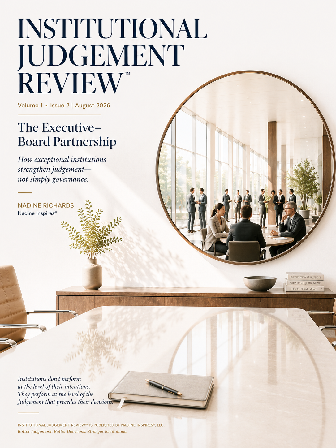 Institutional Judgement Review journal cover
